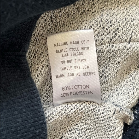 Retreat marble hoodie ribbed hem/cuff gray/navy blue kangaroo pocket Boy 5 - Picture 13 of 14